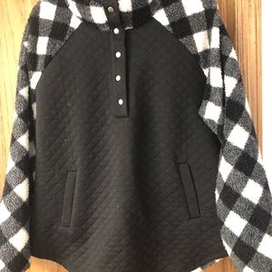 Maurices Buffalo Plaid Quilted Fleece Sweatshirt